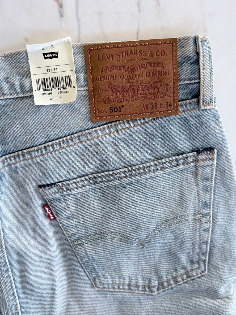 New Levi’s Premium 501 Original 33x34 Men,s - Picture 10 of 15